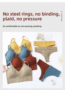 Ensemble Soutien-Gorge de Sport pour Femme à Petite Poitrine, Ajusté, Léger, Sans Armatures, Grande Taille, avec Dos Nu et Bonnets Triangle - Product Image 6