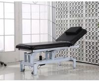 Équipements de salon Siman, mobilier de salon de beauté, tables de massage spa à 1 moteur, tables de soin du visage électriques noires, commande au pied en option