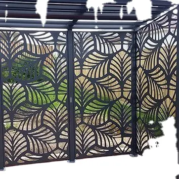 Panel luar ruangan anti mendaki, Tautan rantai fenci elektrik aluminium pvc Taman bambu aluminium vinil