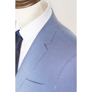 Costumes pour hommes <span class=keywords><strong>Blazer</strong></span> Respirant Single-Based <span class=keywords><strong>Bleu</strong></span> clair à <span class=keywords><strong>carreaux</strong></span> DMHBX007S-A2 Veste de costume faite à la main pour hommes Élégant - Product Image 6