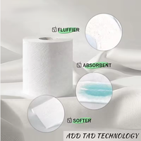 Papel Higiénico Desechable Personalizado de 2/3/4/5 Capas, Ecológico, Absorbente, Ultra Suave y Resistente, Hecho con Pulpa Virgen
