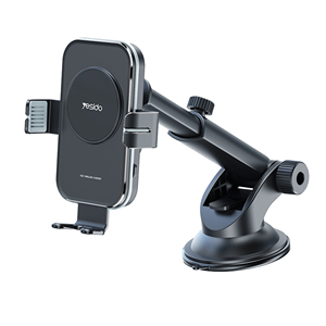 Soporte de carga para coche C118 15W rápido 2 en 1 tablero de ventilación de coche soporte de cargador inalámbrico automático para teléfono móvil para <span class=keywords><strong>Iphone</strong></span> - Product Image 1