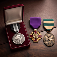 Médaille du Qatar en alliage de zinc émaillée polonaise coulée sous pression de logo personnalisé bon marché