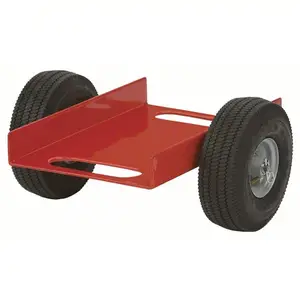 JH-Mech Red Tool Professional Slab Dolly With Pneumatic Tyres Loading Capacity 200KGS Drywall Mover Steel Panel Dolly Cart