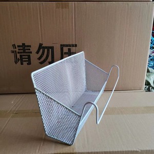 Metal <b>Storage</b> <b>Basket</b> <b>Rectangle</b> Black Hook Type Durable Office Organizer Dormitory Bedside Hanging <b>Basket</b> - Product Image 2