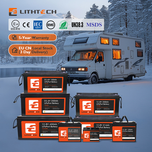 แบตเตอรี่ EU Stock 24V 100Ah Deep Cycle Smart BMS สำหรับโซลาร์เซลล์สำรองไฟ  ใช้งานทางทะเล อายุการใช้งานยาวนาน น้ำหนักเบา ชาร์จเร็ว - Product Image 2