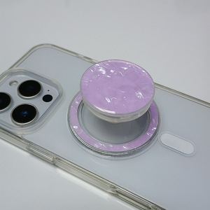 Portable trending colors conch gasbag flexible phone stand strong magnetic holder marble cowry floding desk bracket support - Product Image 4