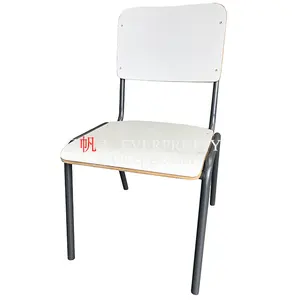 白色教室家具1座胶合板单学校学生用坐椅