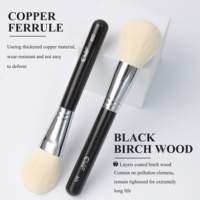 Ensemble de 14 pinceaux de maquillage EMF, nouveau design, manche en bois, pinceaux pour fond de teint, fard à paupières, cosmétiques, utilisation faciale, outils cosmétiques en gros