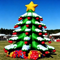 Ballon gonflable personnalisé en PVC durable en forme de sapin de Noël, modèle de décoration imperméable de plus de 3,6 m pour décorations festives