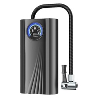 Pompe à air ABS compacte pour voiture, gonfleur avec manomètre pour voitures et vélos électriques