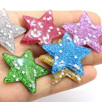 Breloques en résine transparente avec paillettes en forme d'étoile pour les loisirs créatifs, la fabrication de bijoux, les coques de téléphone, les pinces à cheveux et les accessoires pour chaussures