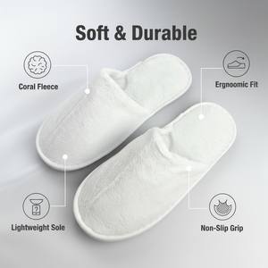 Оптовая продажа, Роскошные 100% хлопковые одноразовые противоскользящие питательные тапочки для отелей, портативные дорожные удобства, дешевые - Product Image 5
