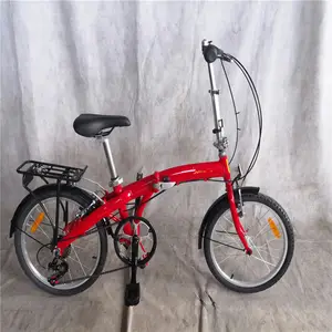 Aluminum Frame 7 Gear Disc Brake Unisex Hybrid Folding Bike 20 Inch For Adult