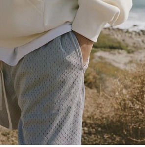 Shorts de basket-ball respirants en maille épaisse de 5 pouces pour hommes, style décontracté, taille élastique, 100 % coton, vente en gros de haute qualité - Product Image 3