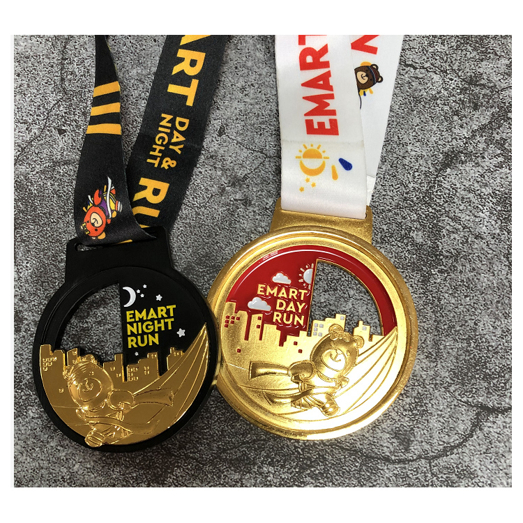 Индивидуальная распродажа, золотая медаль нового дизайна, медаль для спортивных мероприятий с лентой