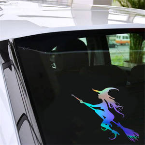 <span class=keywords><strong>Bruja</strong></span> <span class=keywords><strong>volando</strong></span> <span class=keywords><strong>escoba</strong></span> vinilo pared calcomanía fiesta de Halloween puerta de casa etiqueta engomada del coche de regalo morir corte calcomanías portátil de vidrio de ventana - Product Image 4