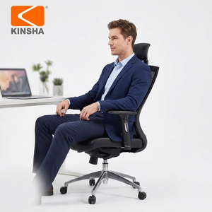 เก้าอี้สำนักงาน KINSHA รุ่น Executive แบบตาข่าย พนักพิงปรับได้ ที่วางแขนปรับได้ หมุนได้ ปรับระดับความสูงได้ ฐานโครเมียม พร้อมที่พักศีรษะในตัว - Product Image 1