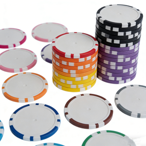 Fichas de Póker PS al por Mayor, 39 mm, Diseño en Blanco, Fichas de Casino Duraderas para Fiestas y Entretenimiento - Product Image 2