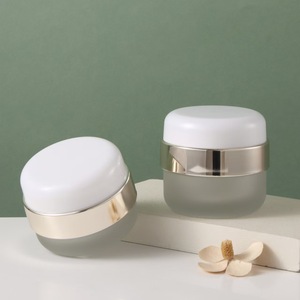 Bộ mỹ phẩm thủy tinh mờ + bìa trắng 30g 50g lọ kem mặt 30ml -120ml Chai thủy tinh trang điểm - Product Image 3