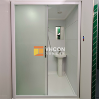 Unité de Douche Modulaire Préfabriquée Moderne de Luxe, Toilettes Portables Indépendantes, Cabine de Bain Complète