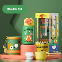 Bouteille d'eau isotherme en acier inoxydable 316 pour enfants, ensemble cadeau en gros, 450 ml, tasse thermos portable avec paille