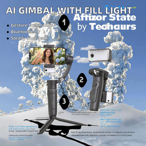 Draadloze Afstandsbediening Ai Tracker Vul Licht Gebaar & Face Tracking Gimbal Stabilisator Voor Telefoon Plastic Materiaal - Product Image 2