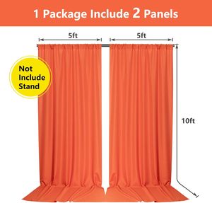 Rideau de fond blanc anti-plis 10x10 pieds pour fêtes, draperies en tissu doux, rideau de fond noir pour mariage 5x10 pieds, 2 panneaux - Product Image 6
