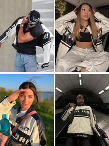 Abrigos OEM de diferentes estaciones para hombre, chaqueta personalizada para correr, bombardero bordada de satén, ropa para hombre, chaqueta cortavientos de béisbol para correr - Product Image 6