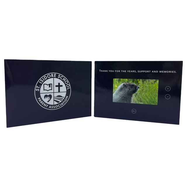 Recordable Video Brochure 7" Hd Screen Video Card Brochure Module for Wedding Invitation