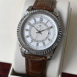 Reloj de Negocios de Cuarzo para Hombre con Correa de Cuero de 20 mm, Calendario, Resistente al Agua 30 m, Apto para Personalización al por Mayor - Product Image 2