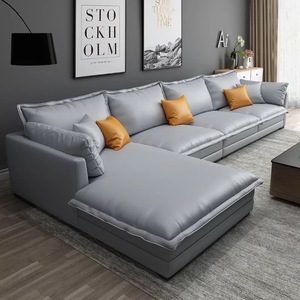 Factory <span class=keywords><strong>Outlet</strong></span> Muebles de sala de estar Sofá de cuero de alta calidad Conjunto Sofá en forma de L - Product Image 6