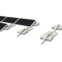 Système de support de montage solaire triangulaire pour toit plat en béton, utilisation résidentielle