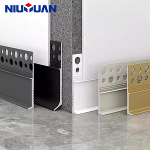 Niuyuan Chất lượng cao tường cơ sở lõm nhôm tiết lộ <span class=keywords><strong>TRIM</strong></span> thạch cao trong ván chân tường hồ sơ bóng khoảng cách - Product Image 3