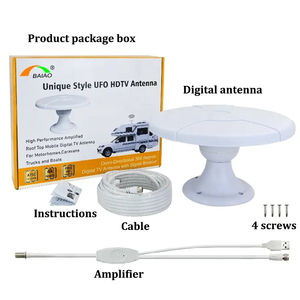 Antena UFO Digital HDTV para exteriores <span class=keywords><strong>AM</strong></span>/FM/VHF/UHF de largo alcance para RV, remolque, camión, caravana, barco - Product Image 4