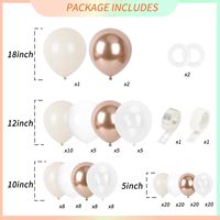 Kit d'arche de guirlande de ballons épais, écologiques et durables, style bohème neutre, beige, blanc, or, ballons en latex, mariage, bébé, Saint-Valentin