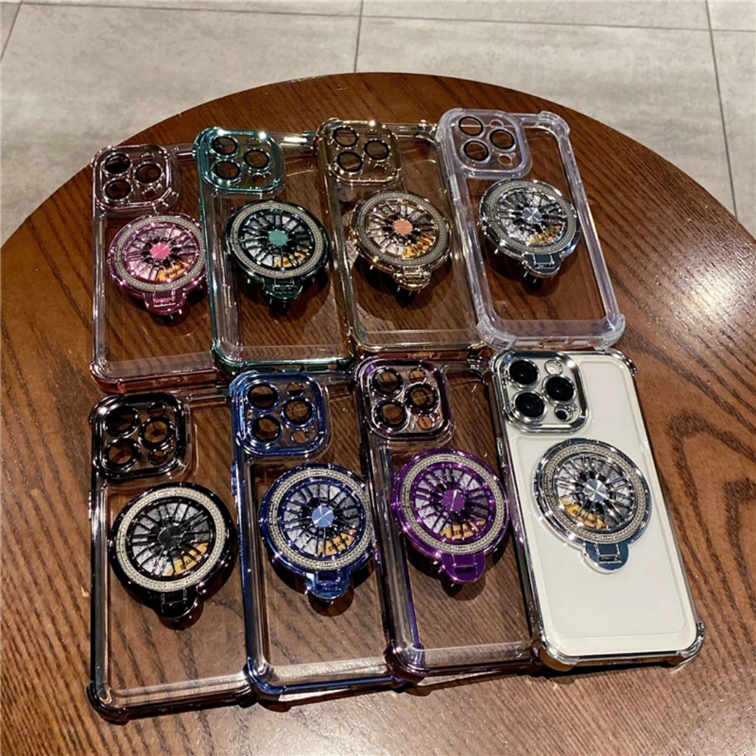 Creative and <strong>Funning</strong> Rotating Gyroscope Antidrop Magnetic Phone Holder TPU Phone <strong>case</strong> for <strong>iphone</strong> 16 15 14 13 12 11 Pro Max
