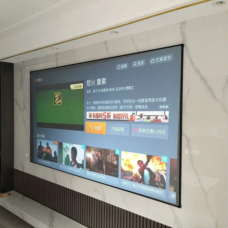 Customization PET CBSP UST ALR 100 inch Projection Screens PET crystal home theater 4k screen projection