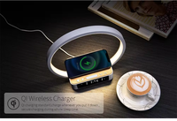 Moderner ABS Smart Digitaler Wecker Multifunktionales Nachtlicht Touch-Steuerung LED 3-Farben Wiederaufladbare Batterie Kabellos Schlafzimmer