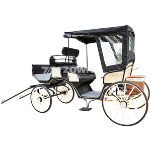 รถม้าไฟฟ้าวินเทจสีขาวล้อทอง สำหรับเที่ยวชมสถานที่และงานแต่งงาน - Product Image 5