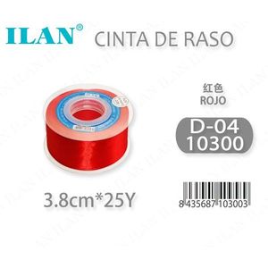Nastro in Raso Ilan 3,8cm 25Y Rosso per Decorazioni Natalizie - Product Image 3