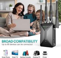 1200Mbps répéteur WiFi répéteur de Signal WiFi sans fil à Gain élevé 4 antennes double bande 2.4G 5G amplificateur réseau routeur WPS
