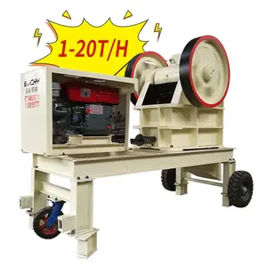 Small Portable Stone Crusher Machine Price Mobile Mini Jaw Crusher Station For Lab Mining Quarry Jaw Crusher With Diesel Engine