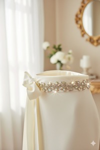 Dentelle en cristal strass de haute qualité pour robes ou robes de mariée et accessoires disponibles pour l'approvisionnement en gros - Product Image 3