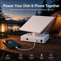 Batterie externe portable 76800 mAh 65 W avec sortie USB-C DC, batterie Li-Polymère, protection IP65, charge sans fil, 4 voyants lumineux bleus