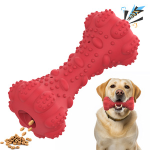 Juguete Masticable para Perros, Hueso Rojo de 158.4x74.8 mm con Dispensador de Golosinas para Juego Interactivo - Product Image 1