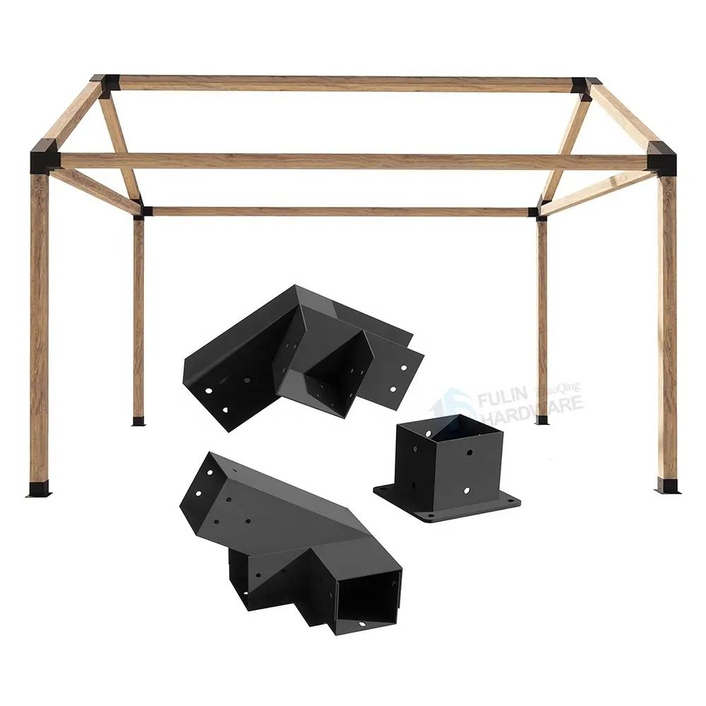 Support de pergola à toit incliné Kit de support de pergola de jardin extérieur pour hangars Gazebo