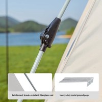Tente de camping automatique pliable, double couche, épaissie, pour toutes les saisons, avec fibres de polyester, équipement complet