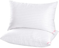 Oreillers de soutien pour le cou de la collection hôtelière pour les dormeurs sur le côté/le dos, lot de 2, taille Queen, super doux, alternative rafraîchissante et respirante