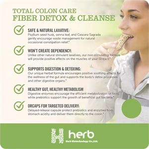Cápsulas de Fibra Detox Cleanse, Suplemento Dietético Vegano, Fórmula Laxante No Estimulante para el Cuidado Digestivo en Adultos - Product Image 6